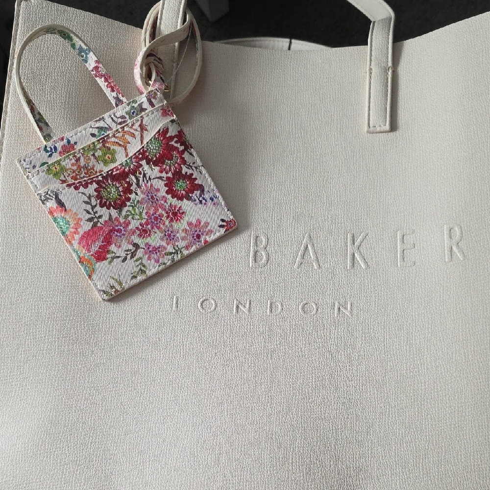 Ted Baker Cream Tote with Floral Accent